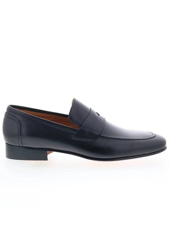 NEW  Zelli Italia Roma Calfskin Mens Black Leather Loafers & Slip Ons Penny Sz 9 main image 4